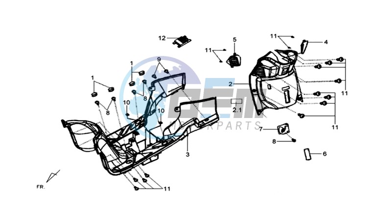 FR PLATE / LOWER COWLING