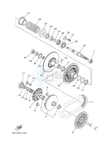 XP500 TMAX T-MAX 530 (2PW1) drawing CLUTCH 2