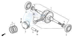 SH150S 125 drawing CRANKSHAFT/PISTON