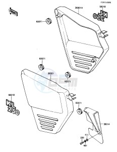 KL 250 A [KLR250] (A5) [KLR250] drawing SIDE COVERS_CHAIN COVER