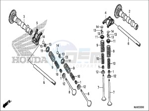 CBR500RAH CBR500R ED drawing CAMSHAFT/VALVE