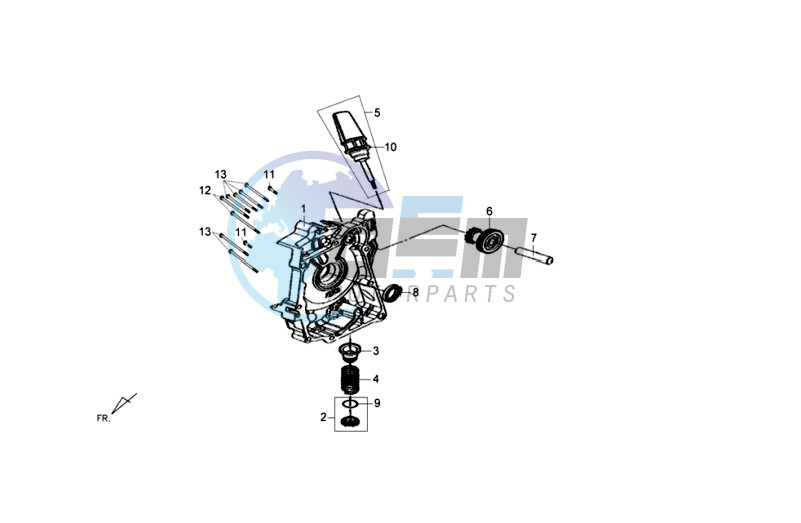 CRANKCASE RIGHT / START MOTOR