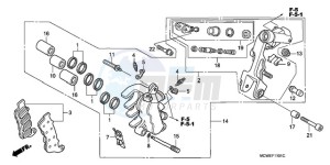 VFR800A9 ED / ABS MME TWO drawing L. FRONT BRAKE CALIPER