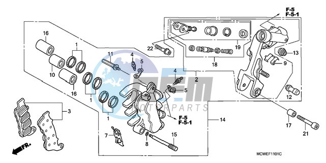 L. FRONT BRAKE CALIPER