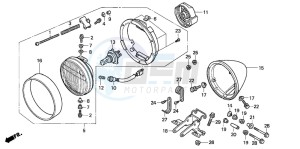 VT750CA drawing HEADLIGHT