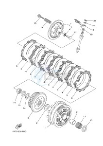 MT07 MT-07 700 (1WSH 1WSJ) drawing CLUTCH