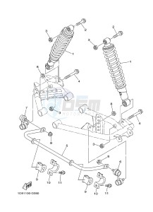 YFM450FWAD YFM45FGPB GRIZZLY 450 EPS (1CTC 1CTD 1CTE) drawing REAR SUSPENSION