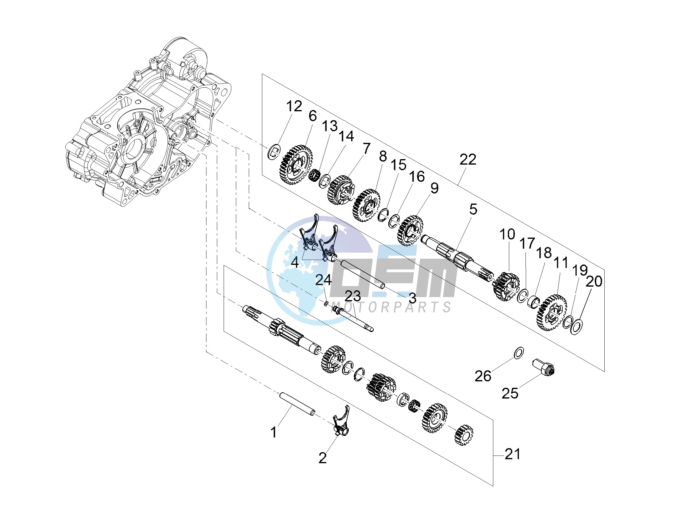 Gear box - Gear assembly