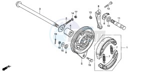 CG125ES drawing REAR BRAKE PANEL