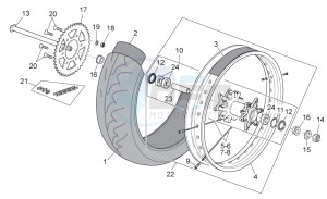 RX-SX 125 2008-2010 drawing Rear Wheel