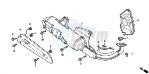 FES150 125 PANTHEON drawing EXHAUST MUFFLER