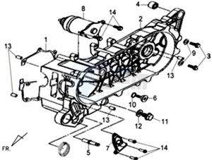 X'PRO 50 25KMH (L8) NL EURO4 drawing CRANKCASE COVER LINKS