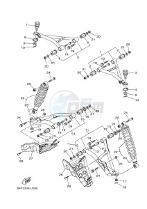 YFM700FWAD GRIZZLY 700 EPS (BFEC) drawing FRONT SUSPENSION & WHEEL