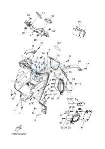 YP125RA (ABS) X-MAX 250 ABS (2DL6 2DL6 2DL6 2DL6) drawing LEG SHIELD