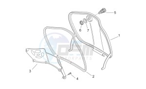 Scarabeo 50 2t (eng. Minarelli) drawing Central body I - Glove comp.door