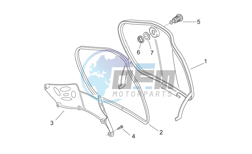 Central body I - Glove comp.door