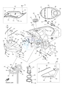 YZF-R1 998 R1 (1KBJ 1KBK) drawing FUEL TANK