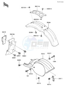 KX 250 C [KX250] (C2) [KX250] drawing FENDERS -- 84 KX250-C2- -