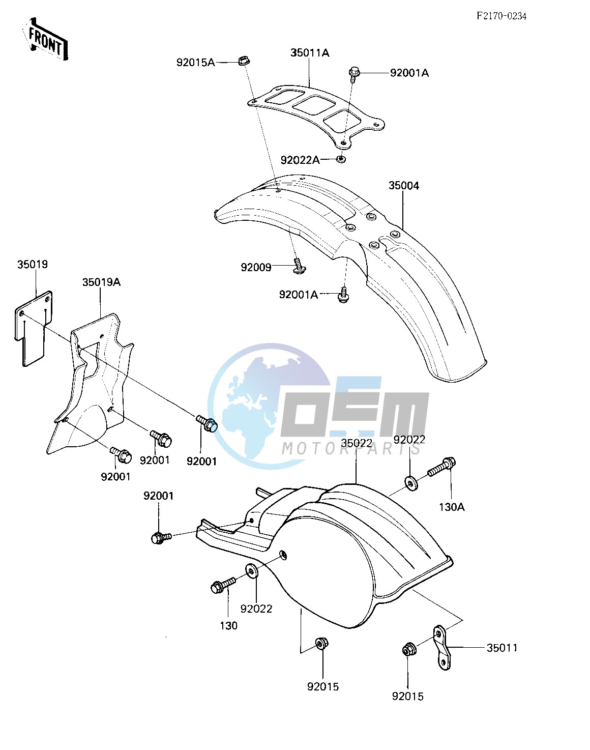 FENDERS -- 84 KX250-C2- -