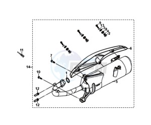 FIDDLE II 50 45KMH (L8) EU EURO4 drawing EXHAUST