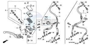 CB13009 BR / MME - (BR / MME) drawing FR. BRAKE MASTER CYLINDER (CB1300/CB1300S)