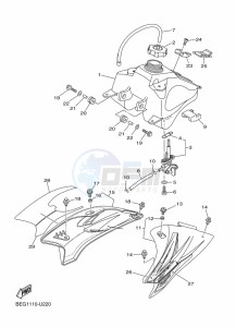 TT-R50E (BEG3) drawing FUEL TANK