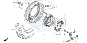 SCV100F LEAD drawing REAR WHEEL