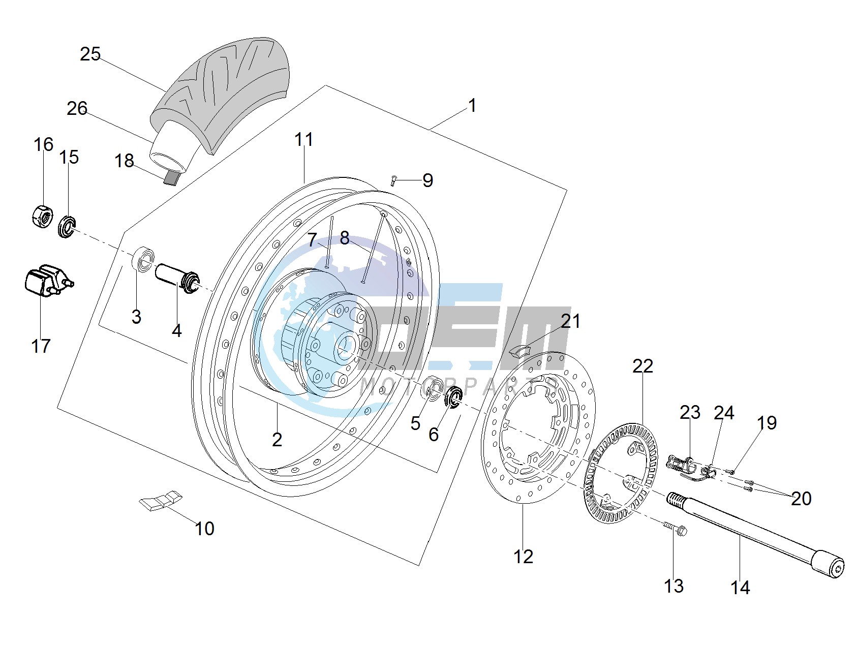 Rear wheel I