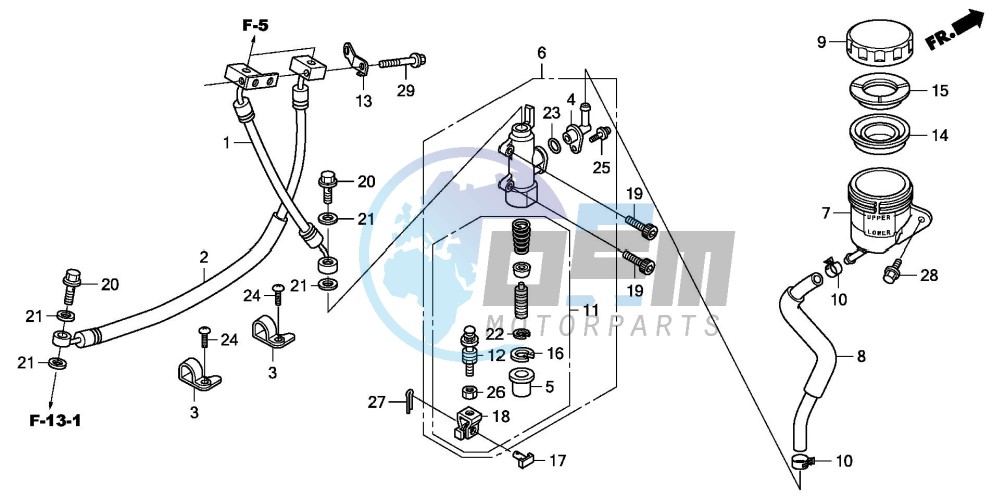 REAR BRAKE MASTER CYLINDER (CB600FA)