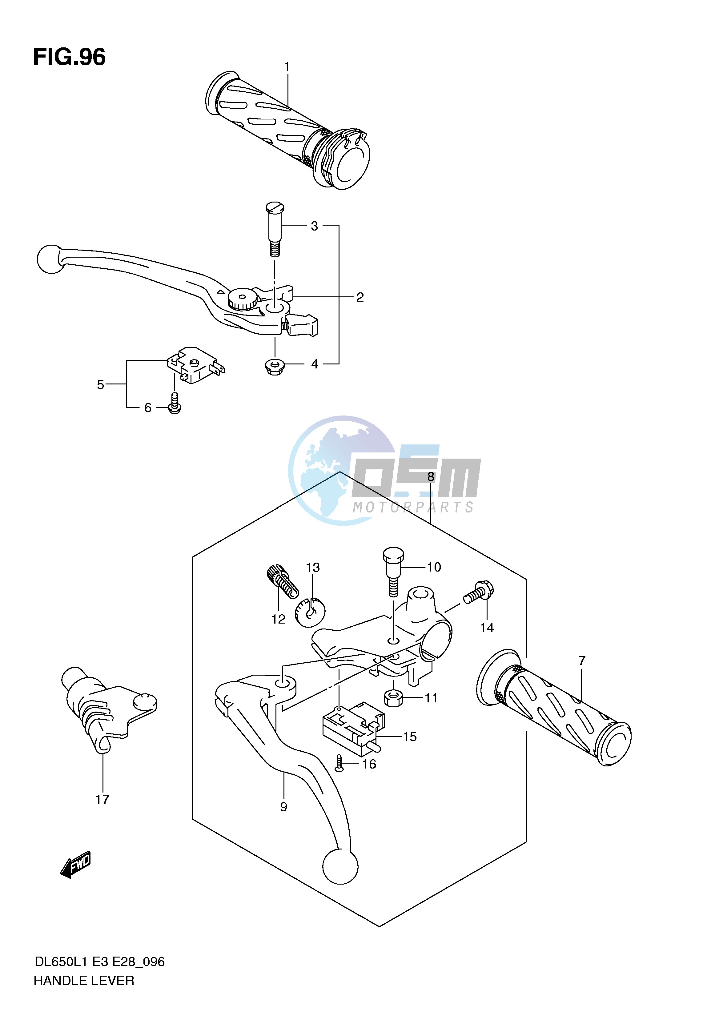 HANDLE LEVER (DL650AL1 E28)