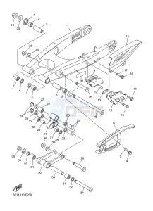 WR250R (BN32 BN31 BN33) drawing REAR ARM