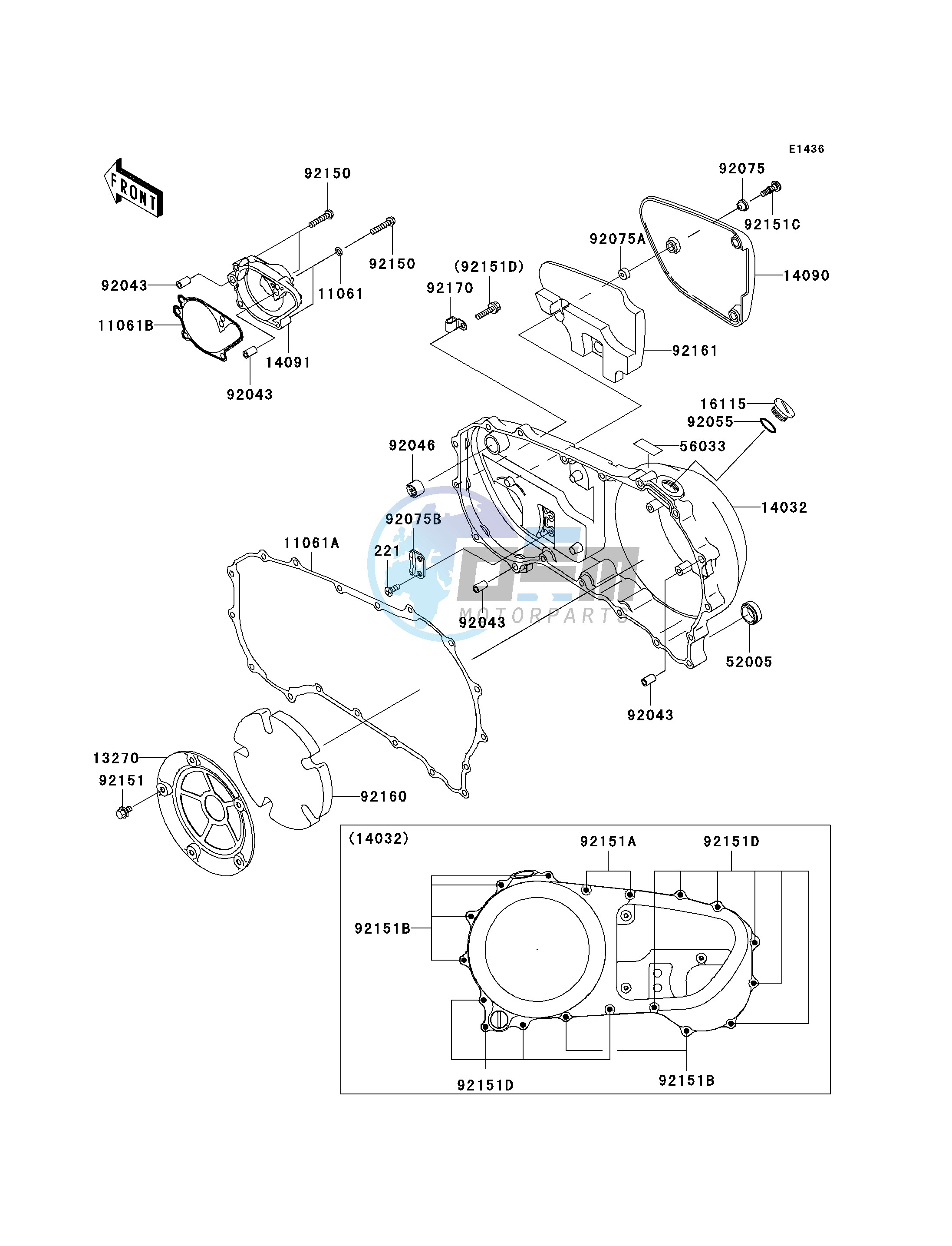 RIGHT ENGINE COVER-- S- -