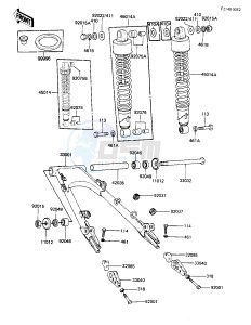 KZ 750 E (E2-E3) drawing SWING ARM_SHOCK ABSORBERS -- 81 -82 KZ750-E2_E3- -