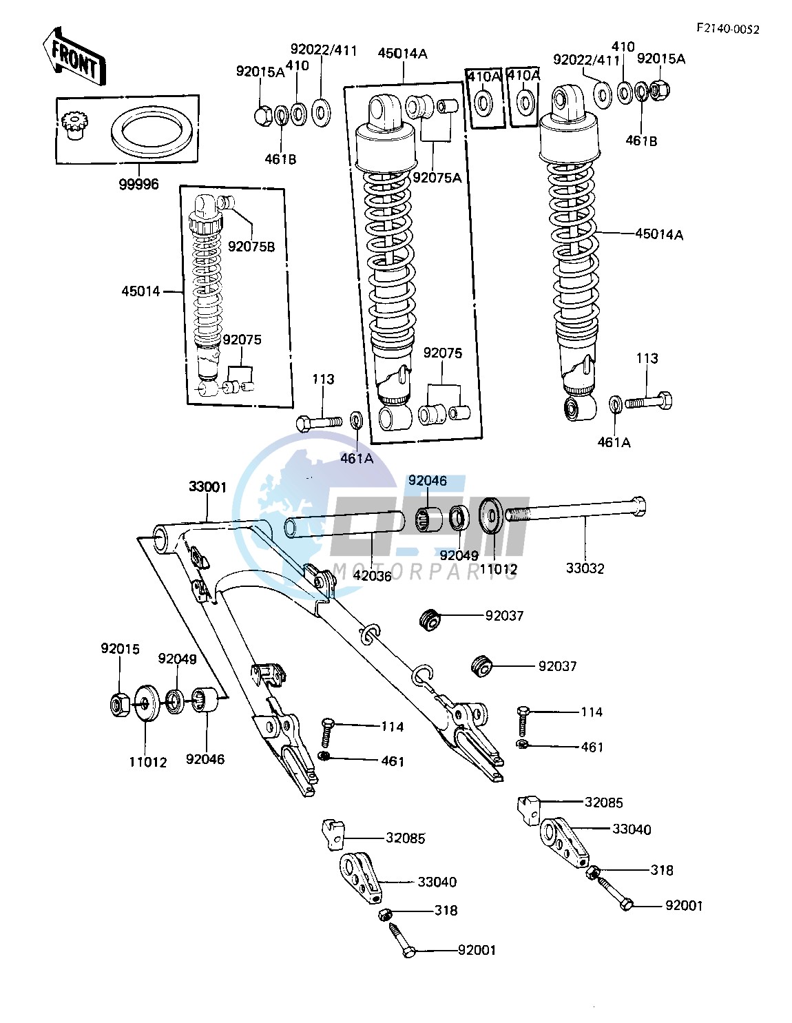 SWING ARM_SHOCK ABSORBERS -- 81 -82 KZ750-E2_E3- -