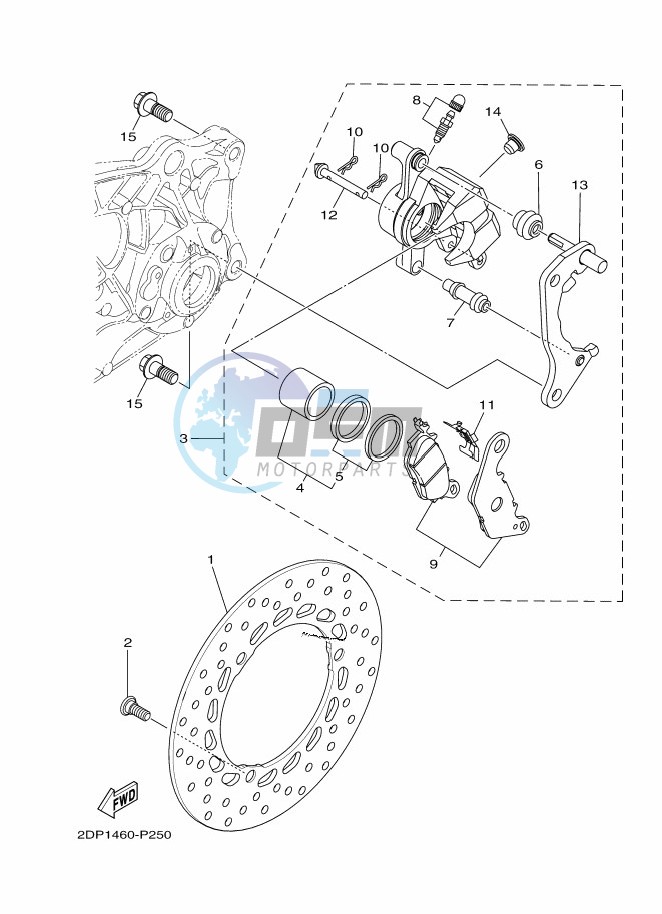 REAR BRAKE CALIPER