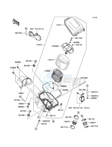 KVF750_4X4 KVF750DBF EU GB drawing Air Cleaner