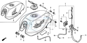 CB600F HORNET drawing FUEL TANK