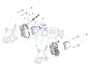 DORSODURO 900 E4 ABS (EMEA, LATAM) drawing Front brake caliper