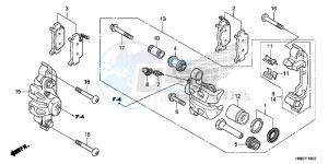 TRX680FAG Wave 110 - AFS110 UK - (E) drawing FRONT BRAKE CALIPER