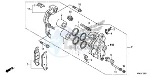 CRF250RF CRF250R Europe Direct - (ED) drawing FRONT BRAKE CALIPER