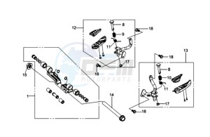 GTS 250 EVO drawing FOOTREST L / R