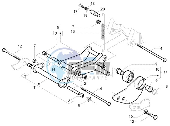 Swinging arm