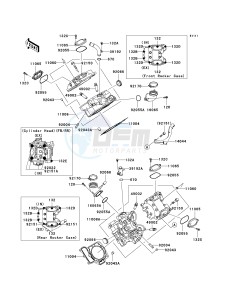 KSV 700 B [KFX 700] (B6F-B9F) B9F drawing CYLINDER HEAD