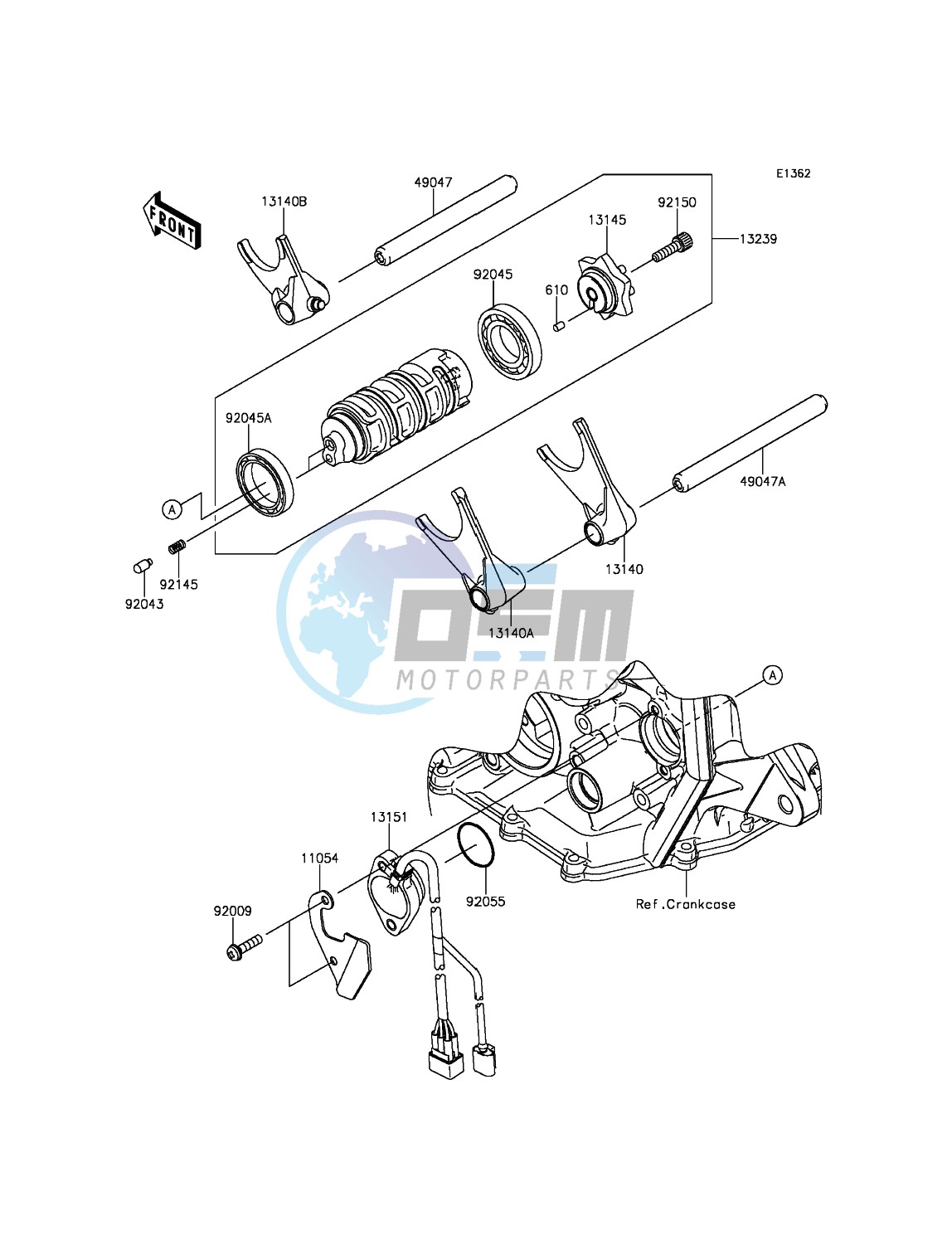 Gear Change Drum/Shift Fork(s)