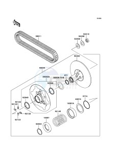 KVF360 KVF360B7F EU drawing Driven Converter/Drive Belt