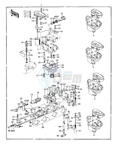 Z1 A [Z1-Z1A] 900 drawing CARBURETORS --