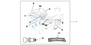 XL125VB drawing 33 35 L TOP BOX SHASTA WHITE