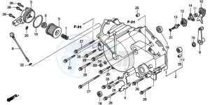 TRX350TM FOURTRAX drawing FRONT CRANKCASE COVER (TRX350TM/FM)