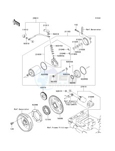 KVF 750 B (BRUTE FORCE 750 4X4I) (B6F-B7FA) B7FA drawing STARTER MOTOR-- B7F_B7FA- -