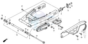 NX500 DOMINATOR drawing SWINGARM